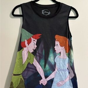 Disney Dark Gray Peter Pan and Wendy sleeveless tank hot topic vintage classic